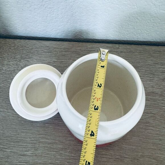 Rae Dunn Santa Paws Christmas Holiday Dog Pet Treat Ceramic Jar Canister - Picture 3 of 4